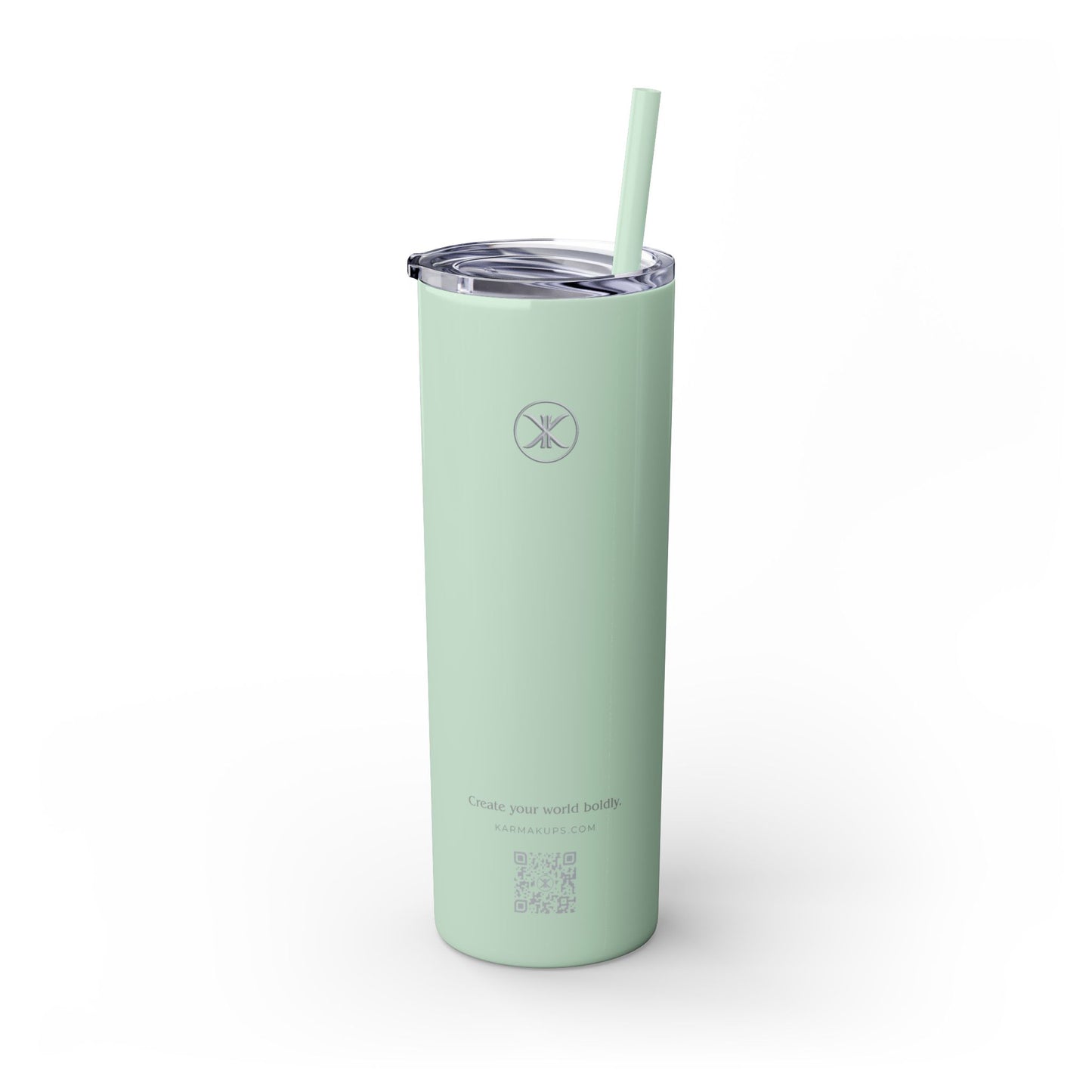 Karma Kups Affirmation Essentials - Hummingbird - Skinny Tumbler with Straw, 20oz