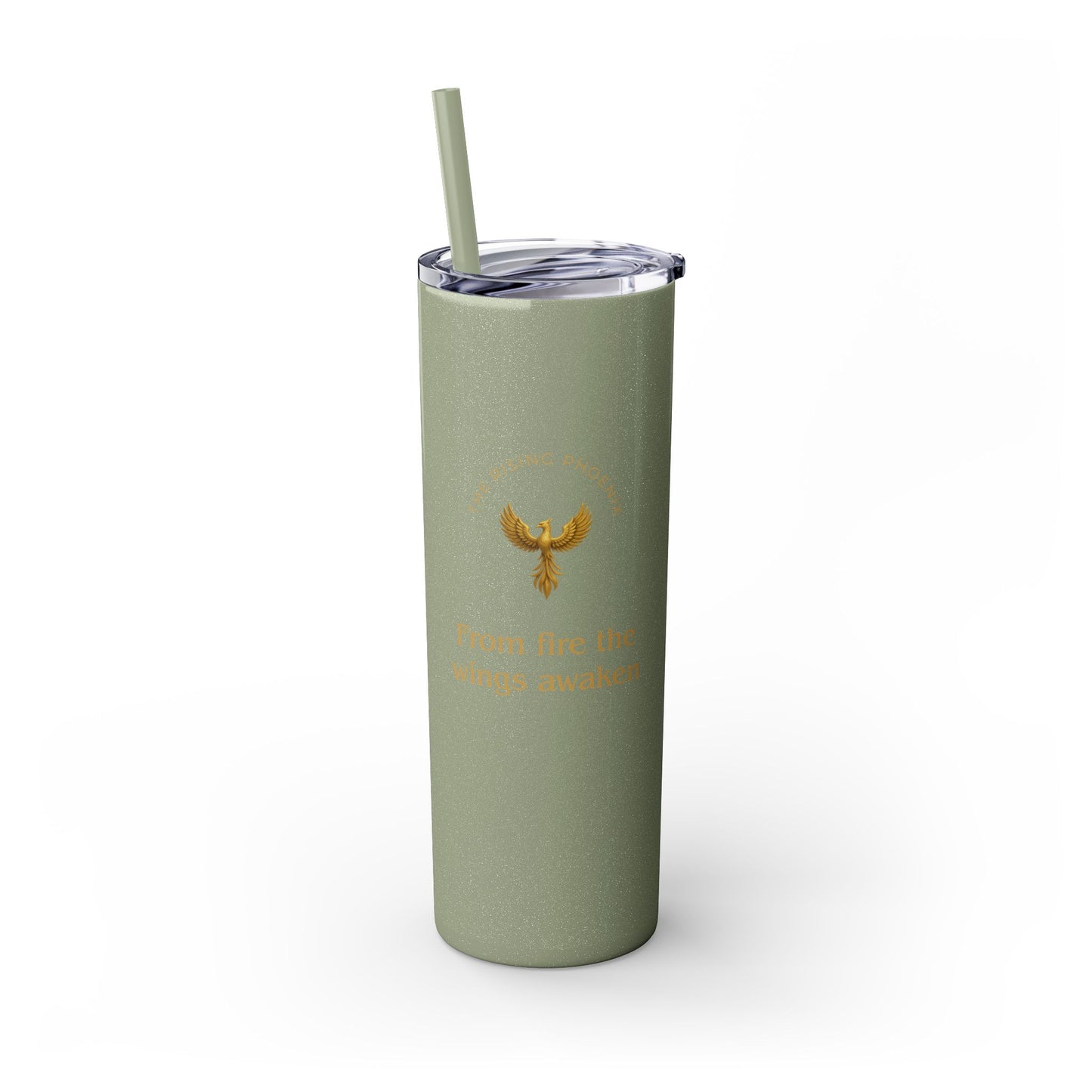 Karma Kups Affirmation Essentials - Phoenix - Skinny Tumbler with Straw, 20oz