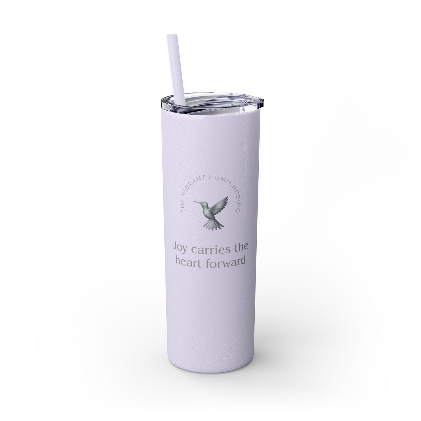 Karma Kups Affirmation Essentials - Hummingbird - Skinny Tumbler with Straw, 20oz