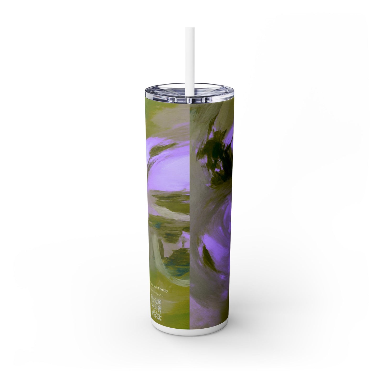 Artist Series - Garden Bloom - Skinny Tumbler with Straw, 20oz