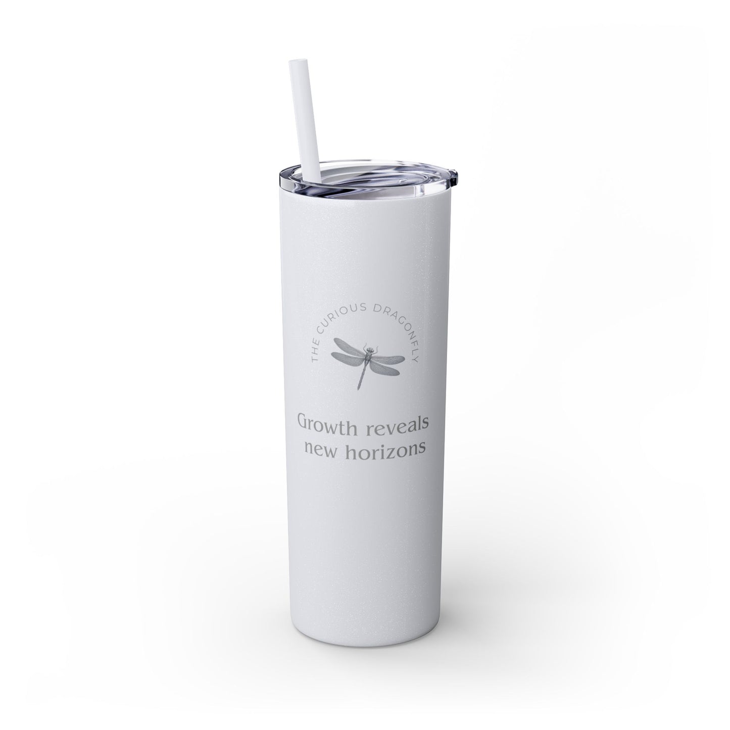 Karma Kups Affirmation Essentials - Dragonfly - Skinny Tumbler with Straw, 20oz