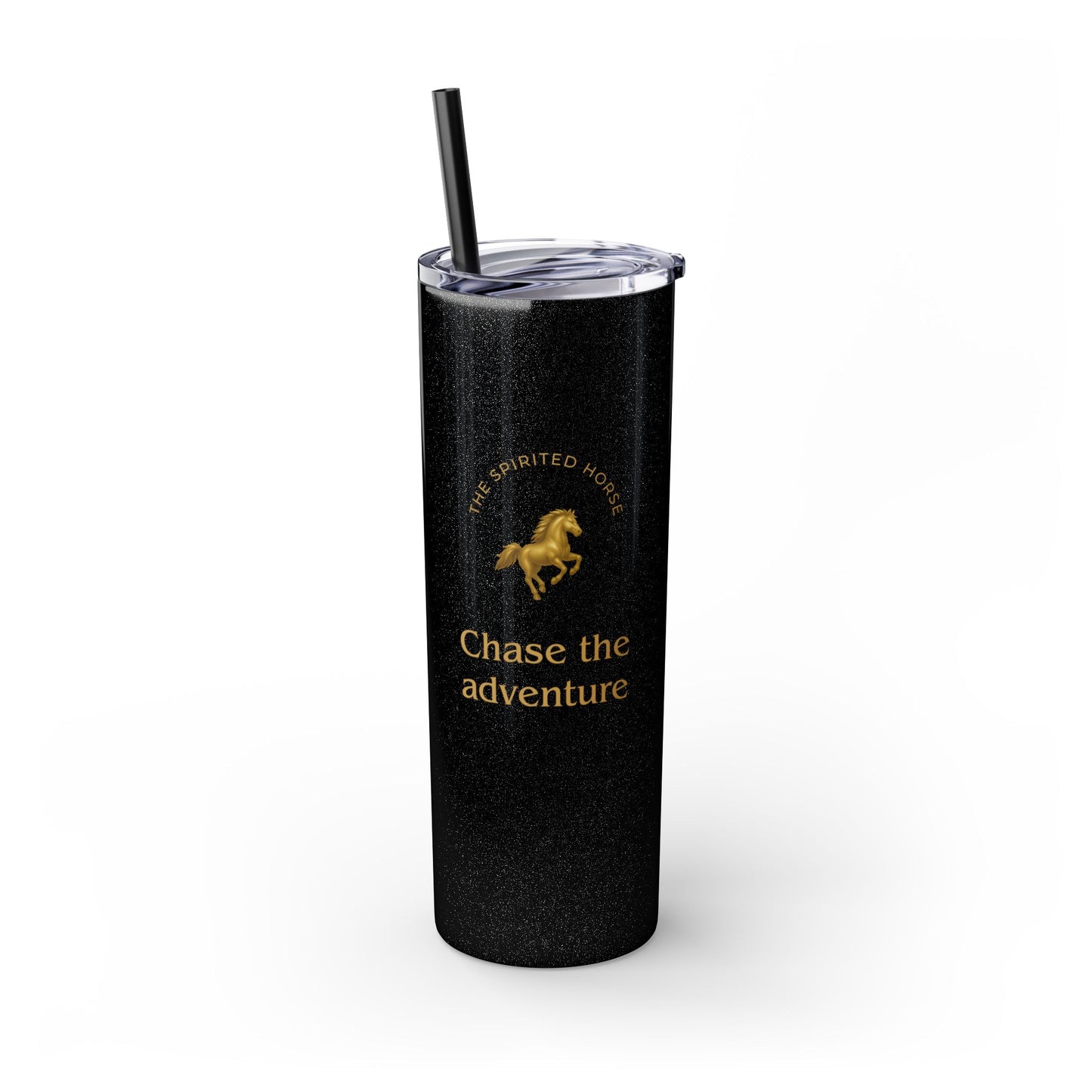 Karma Kups Affirmation Essentials - Horse - Skinny Tumbler with Straw, 20oz