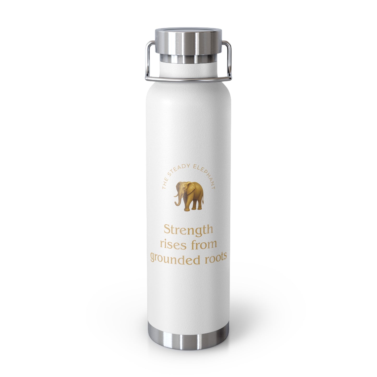 Affirmation Essentials - Elephant (Go Bold) - Copper Vacuum Insulated Canteen, 22oz