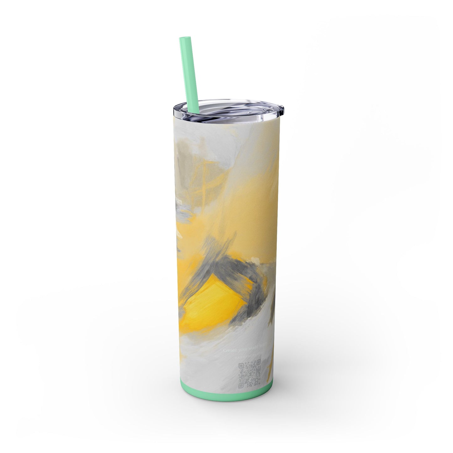Artist Series - Silver Star - Skinny Tumbler with Straw, 20oz