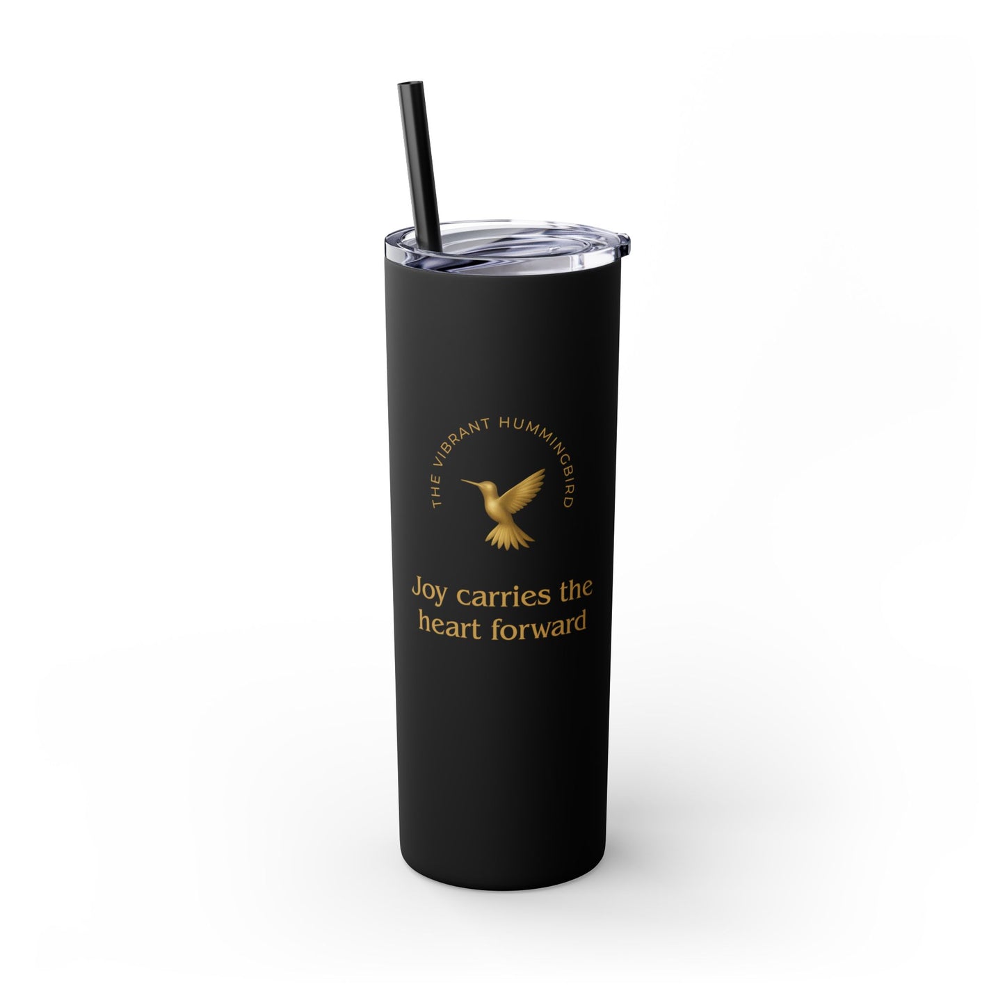 Karma Kups Affirmation Essentials - Hummingbird - Skinny Tumbler with Straw, 20oz