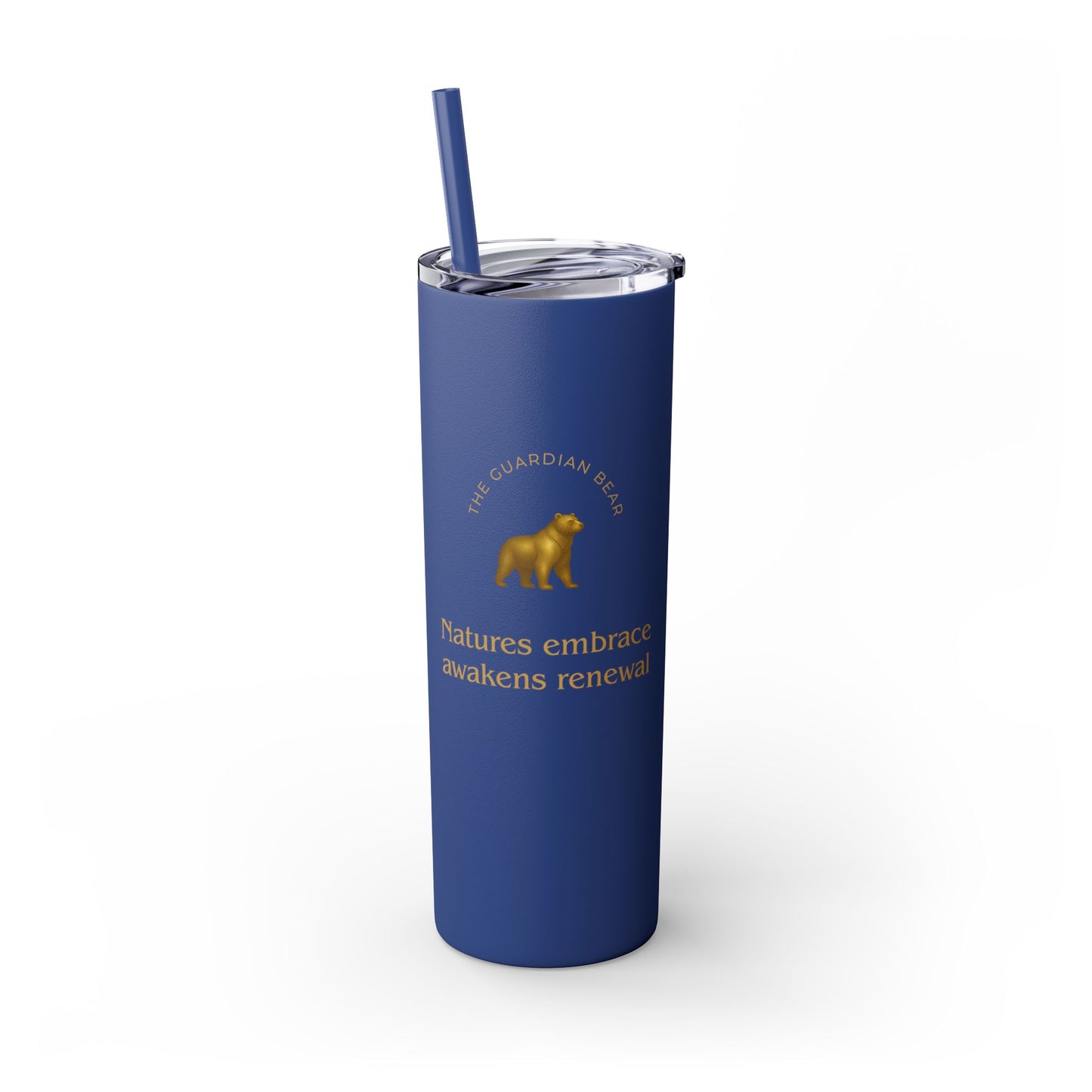 Karma Kups Affirmation Essentials - Bear - Skinny Tumbler with Straw, 20oz
