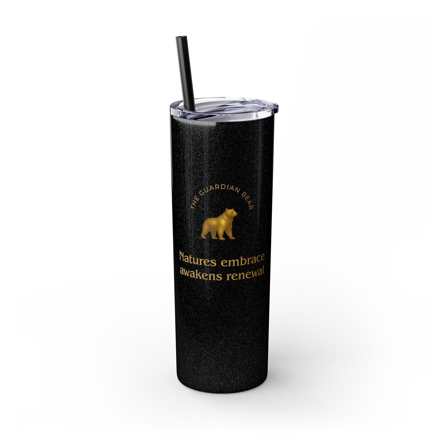 Karma Kups Affirmation Essentials - Bear - Skinny Tumbler with Straw, 20oz