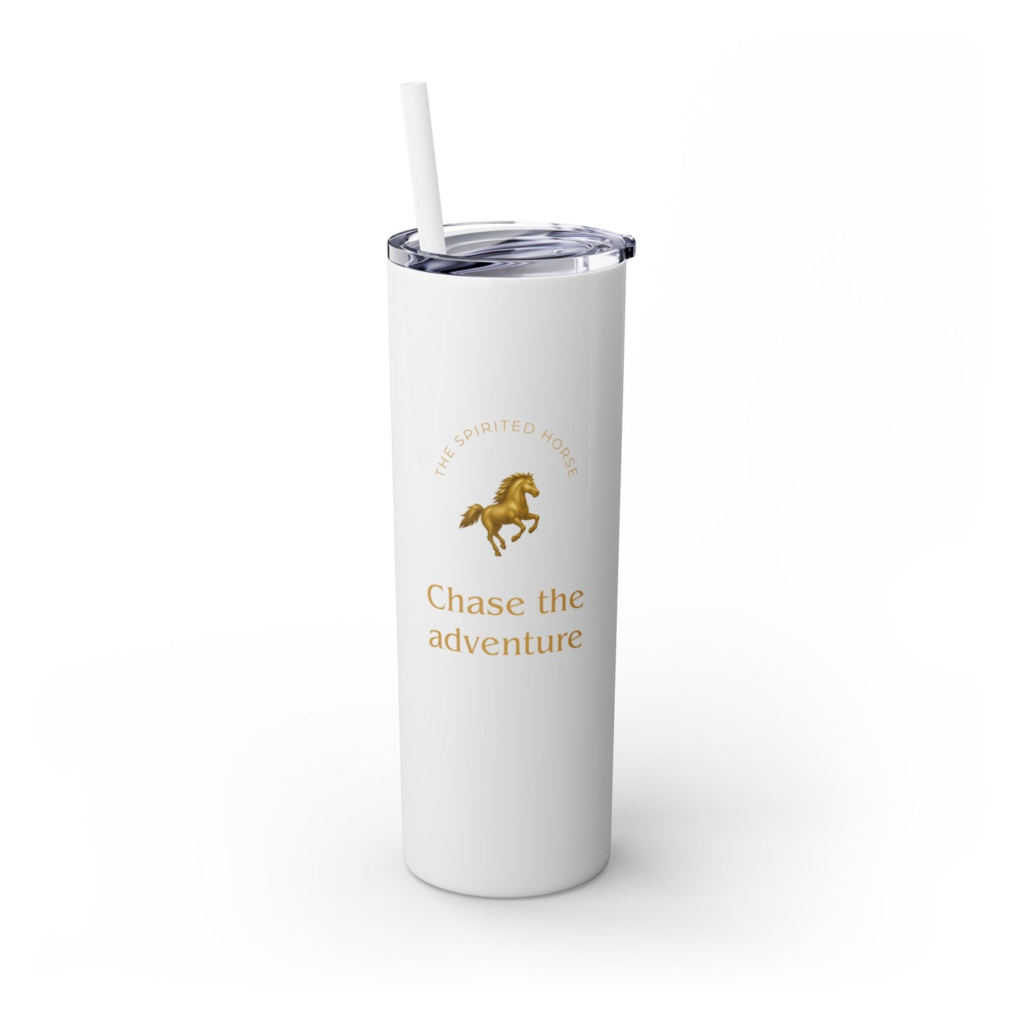 Karma Kups Affirmation Essentials - Horse - Skinny Tumbler with Straw, 20oz