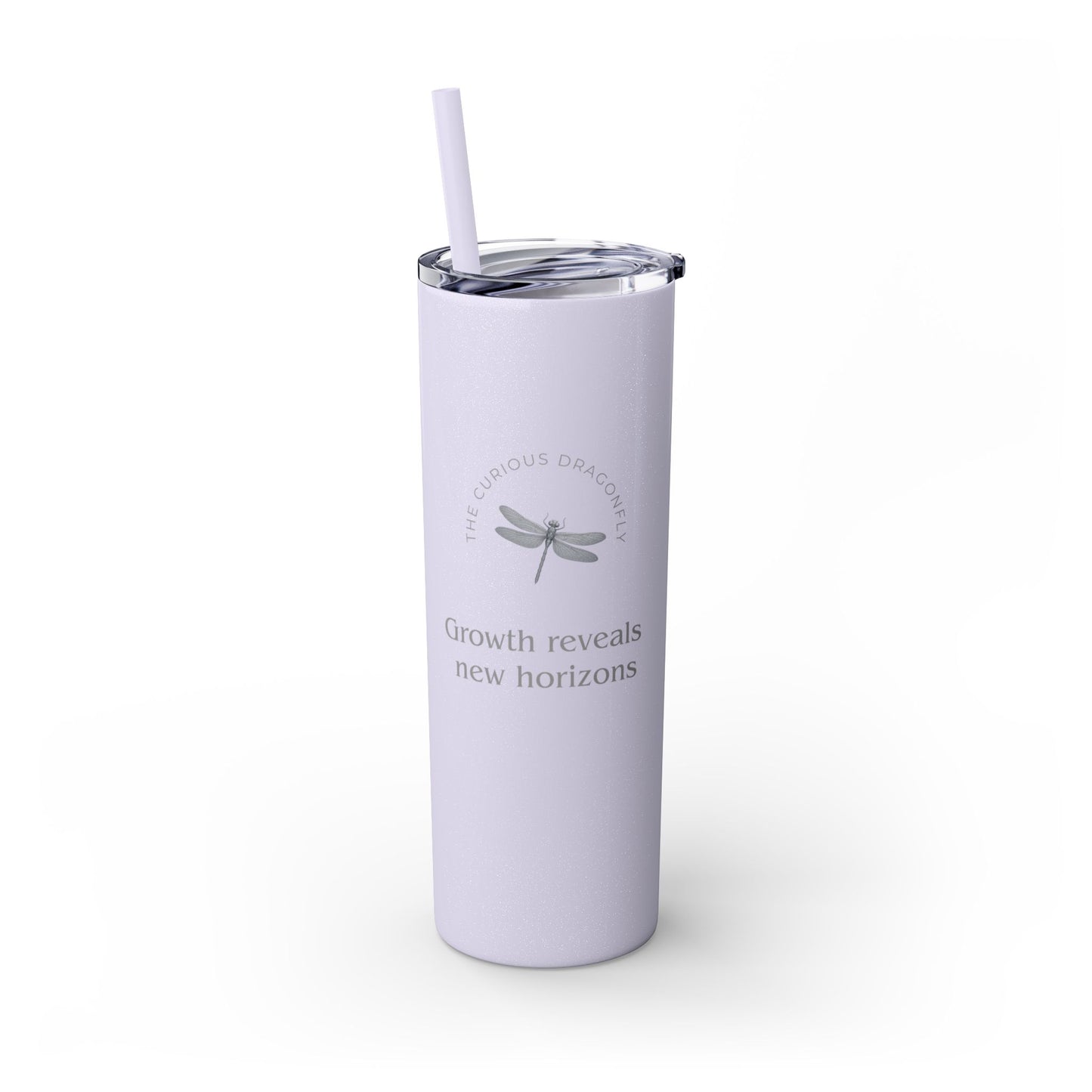 Karma Kups Affirmation Essentials - Dragonfly - Skinny Tumbler with Straw, 20oz