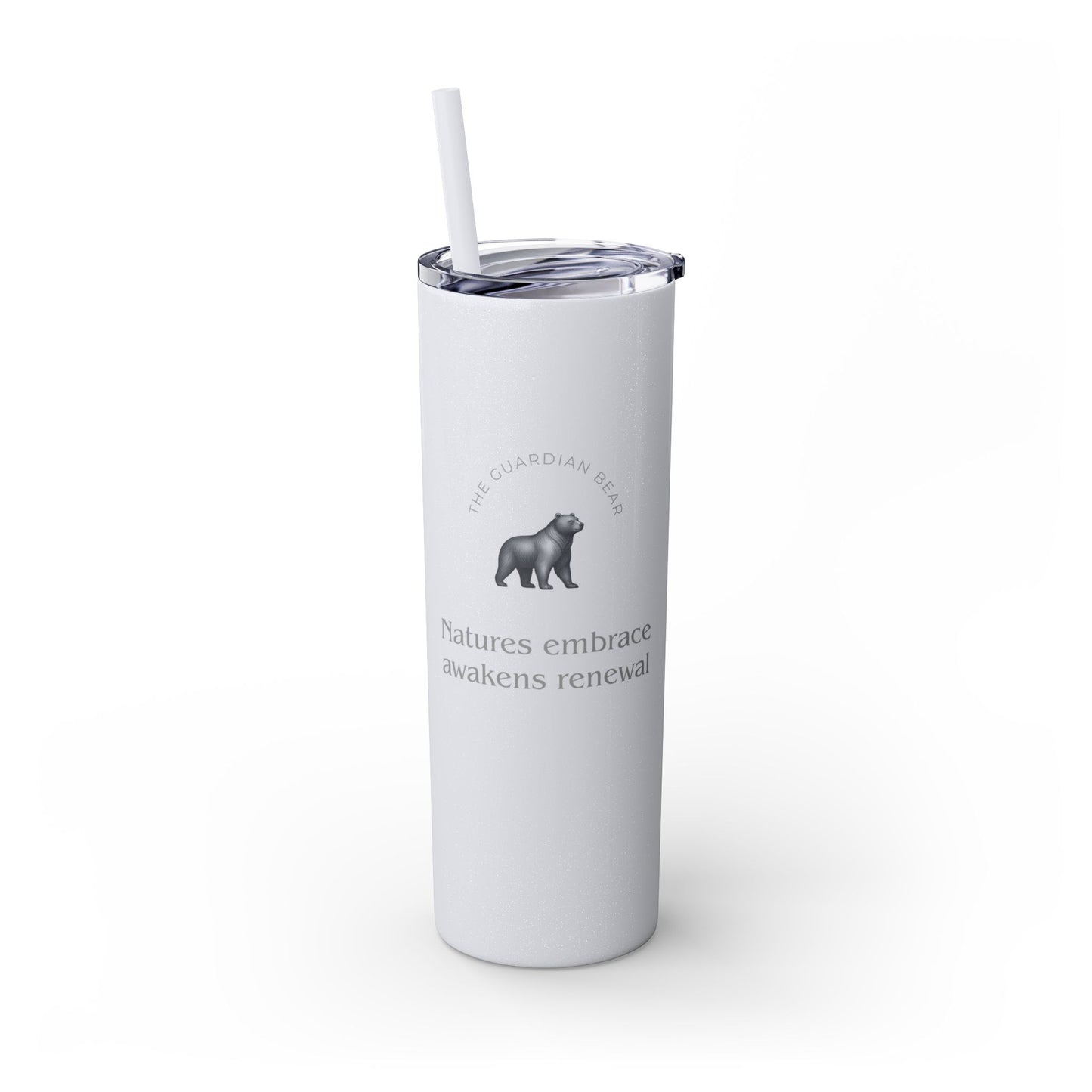 Karma Kups Affirmation Essentials - Bear - Skinny Tumbler with Straw, 20oz