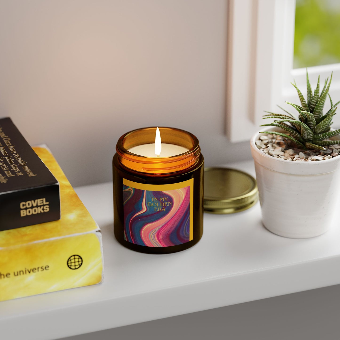"In My Golden Era" - 9oz Scented Candle in Aromatherapy Jar - Perfect for Self-Care & Spiritual Moments