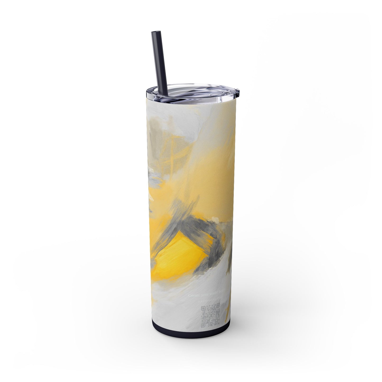 Artist Series - Silver Star - Skinny Tumbler with Straw, 20oz