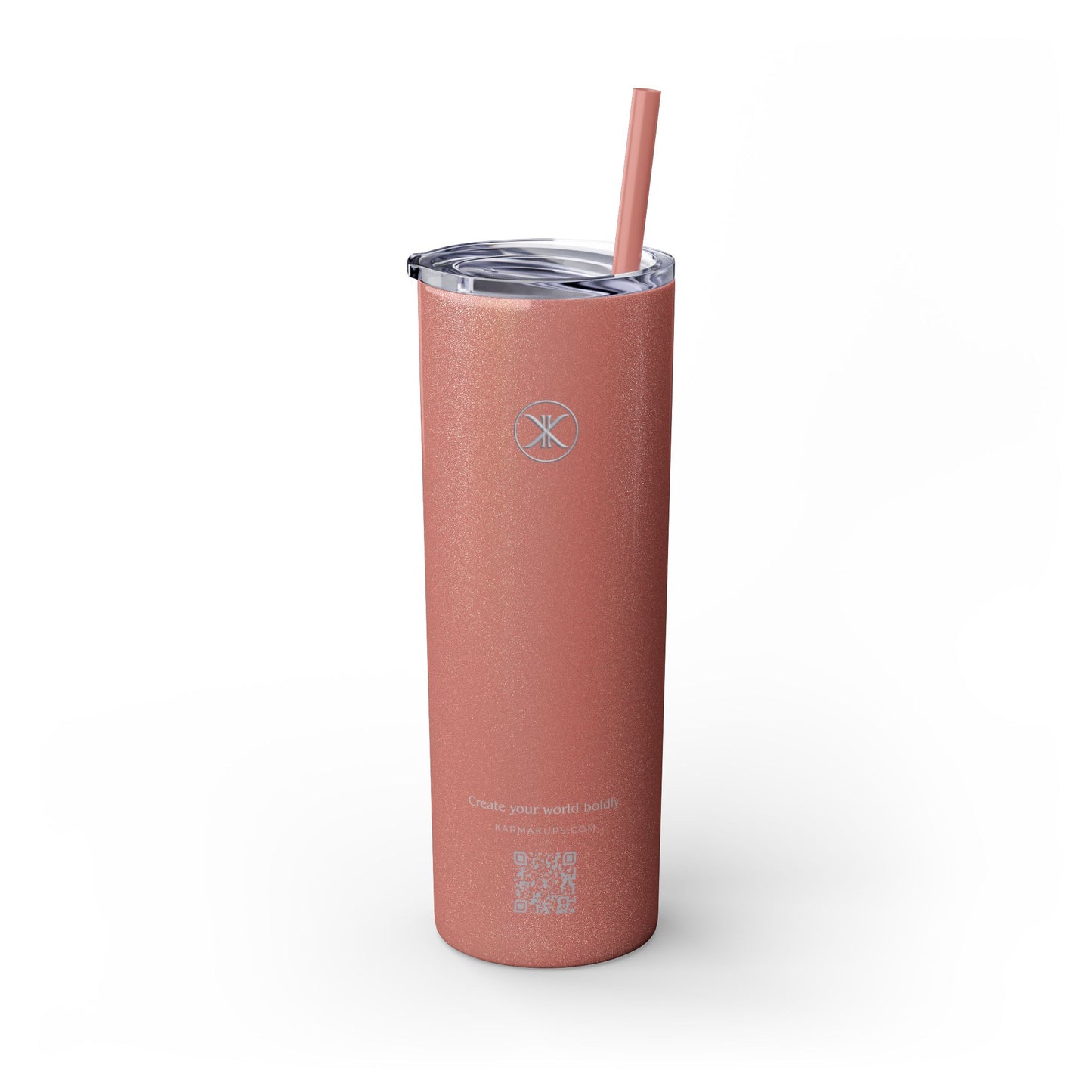 Karma Kups Affirmation Essentials - Hummingbird - Skinny Tumbler with Straw, 20oz