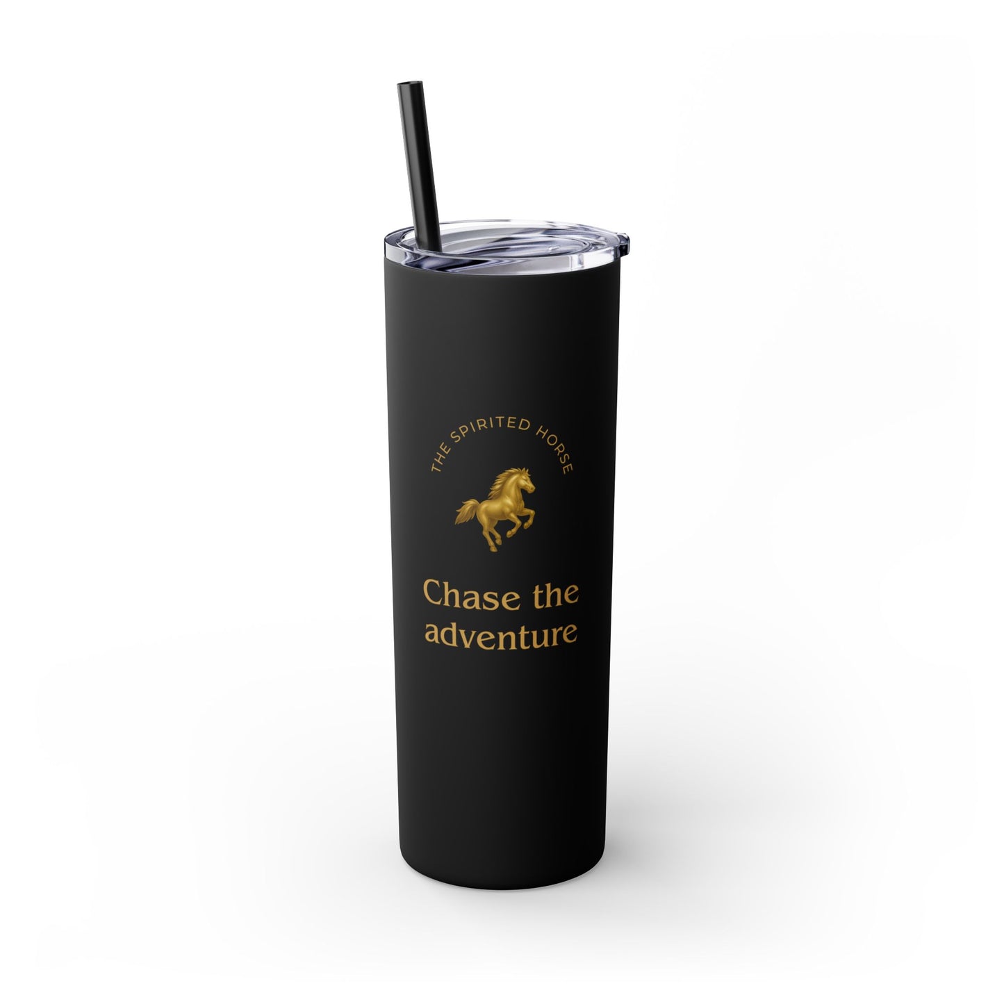 Karma Kups Affirmation Essentials - Horse - Skinny Tumbler with Straw, 20oz