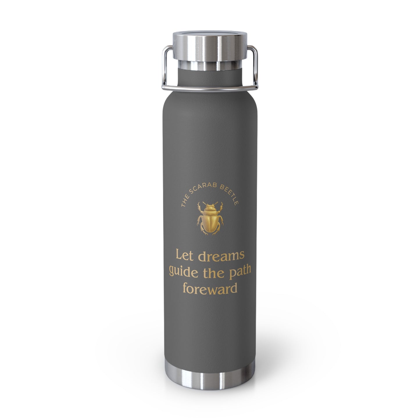 Affirmation Essentials - SCARAB BEETLE (Bold) - Copper Vacuum Insulated Canteen, 22oz