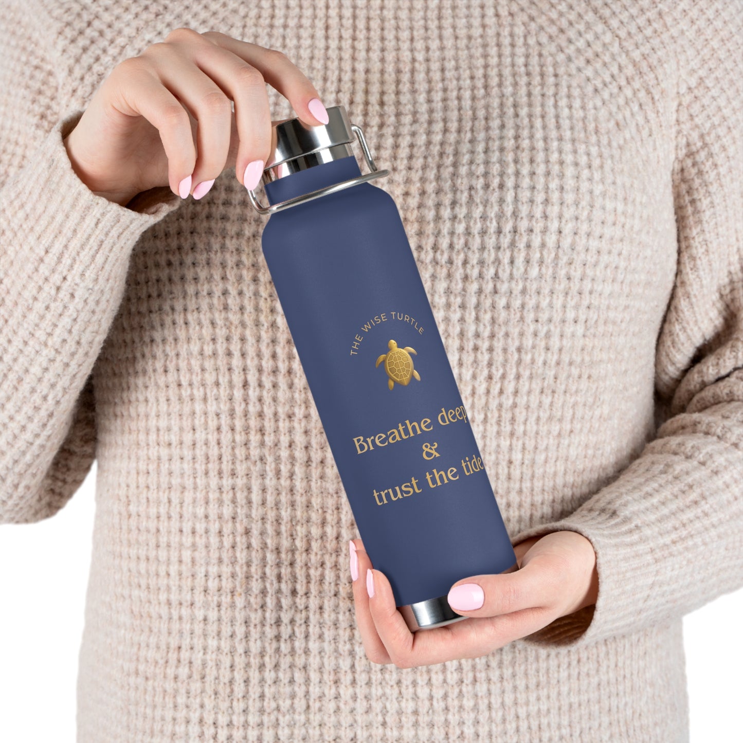 Affirmation Essentials - Turtle (Go Bold) - Copper Vacuum Insulated Canteen, 22oz