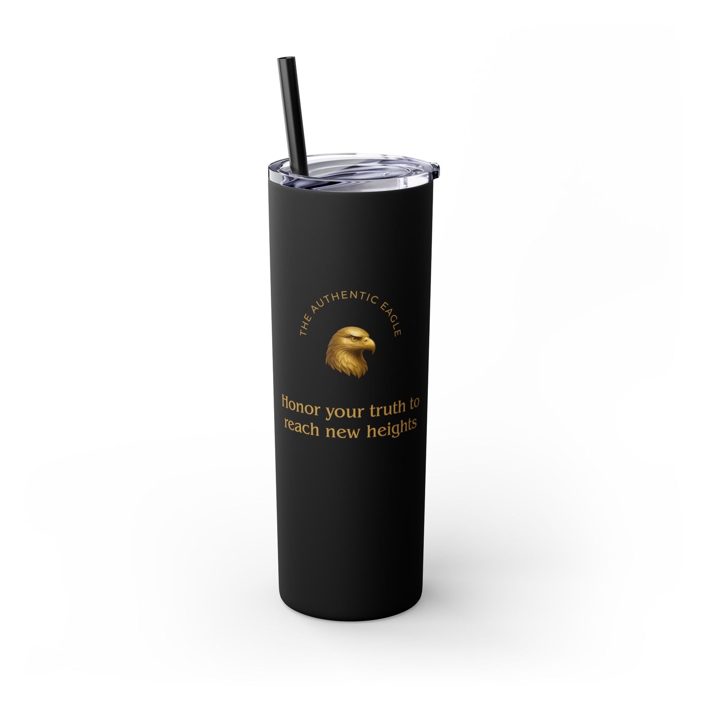 Karma Kups Affirmation Essentials - Eagle - Skinny Tumbler with Straw, 20oz