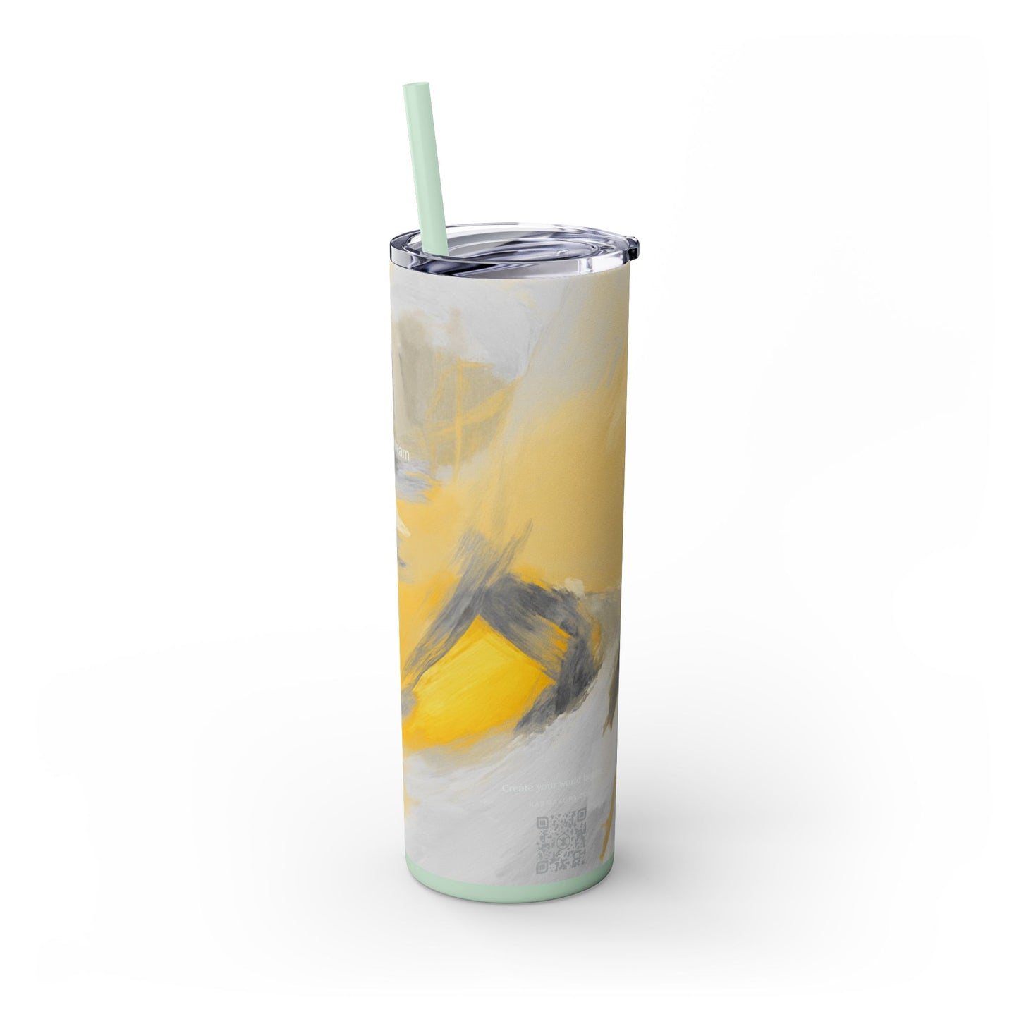 Artist Series - Silver Star - Skinny Tumbler with Straw, 20oz