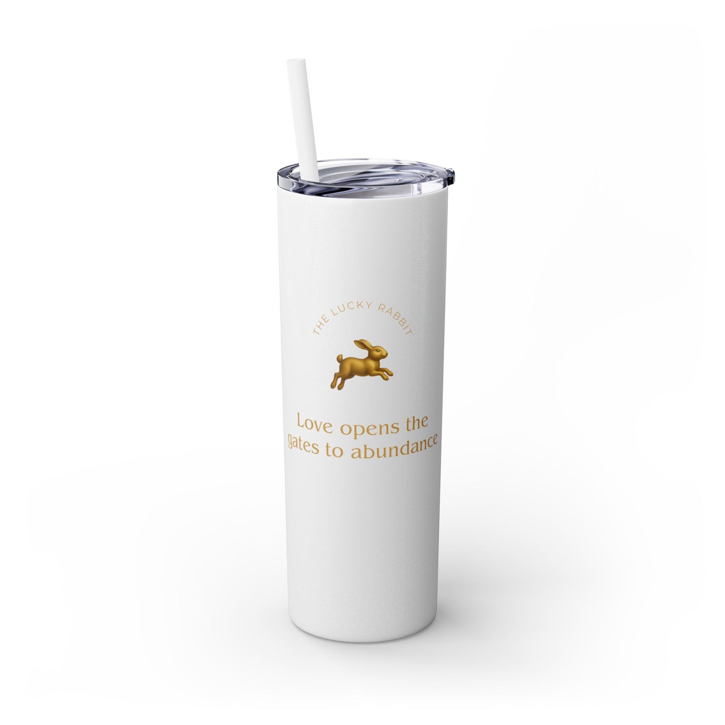 Karma Kups Affirmation Essentials - Rabbit - Skinny Tumbler with Straw, 20oz