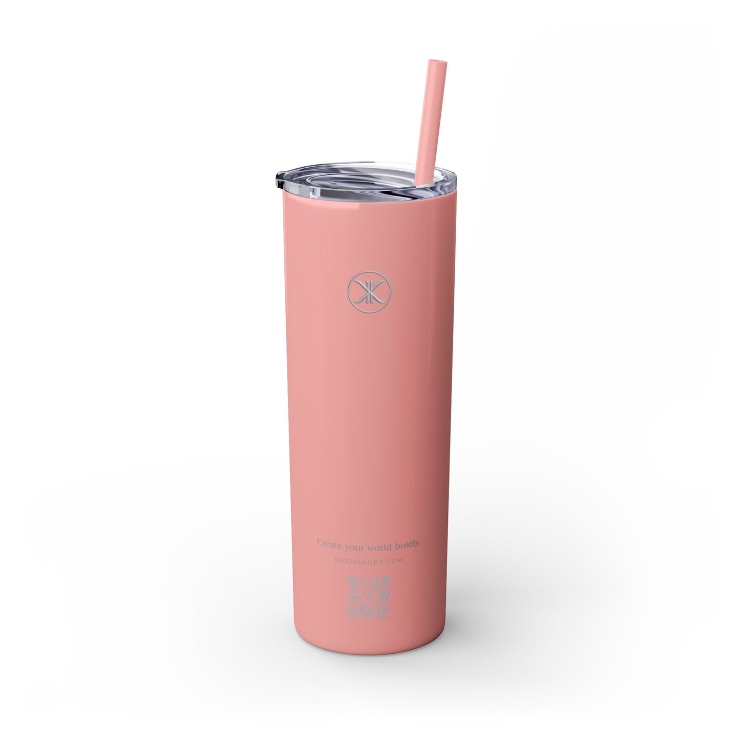 Karma Kups Affirmation Essentials - Hummingbird - Skinny Tumbler with Straw, 20oz