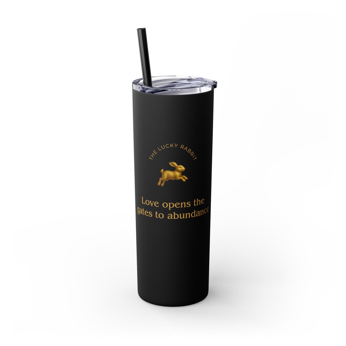 Karma Kups Affirmation Essentials - Rabbit - Skinny Tumbler with Straw, 20oz
