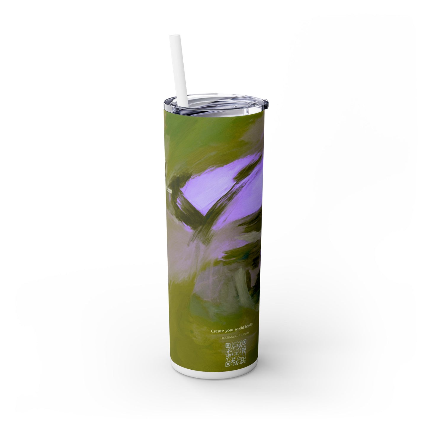Artist Series - Garden Bloom - Skinny Tumbler with Straw, 20oz