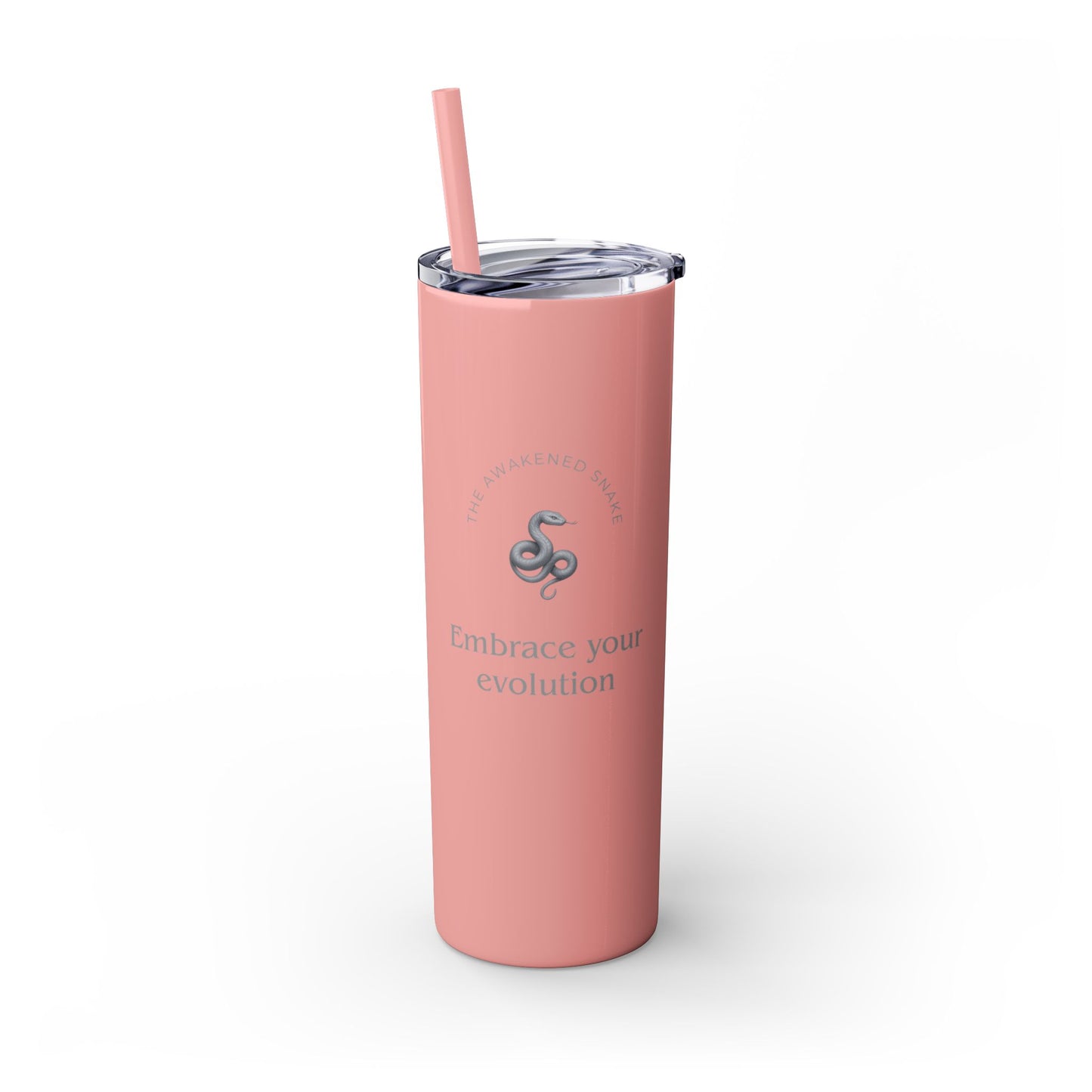 Karma Kups Affirmation Essentials - Snake - Skinny Tumbler with Straw, 20oz
