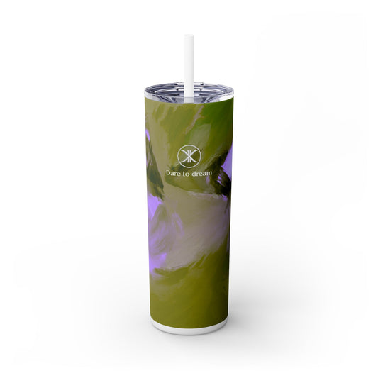 Artist Series - Garden Bloom - Skinny Tumbler with Straw, 20oz