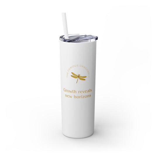 Karma Kups Affirmation Essentials - Dragonfly - Skinny Tumbler with Straw, 20oz