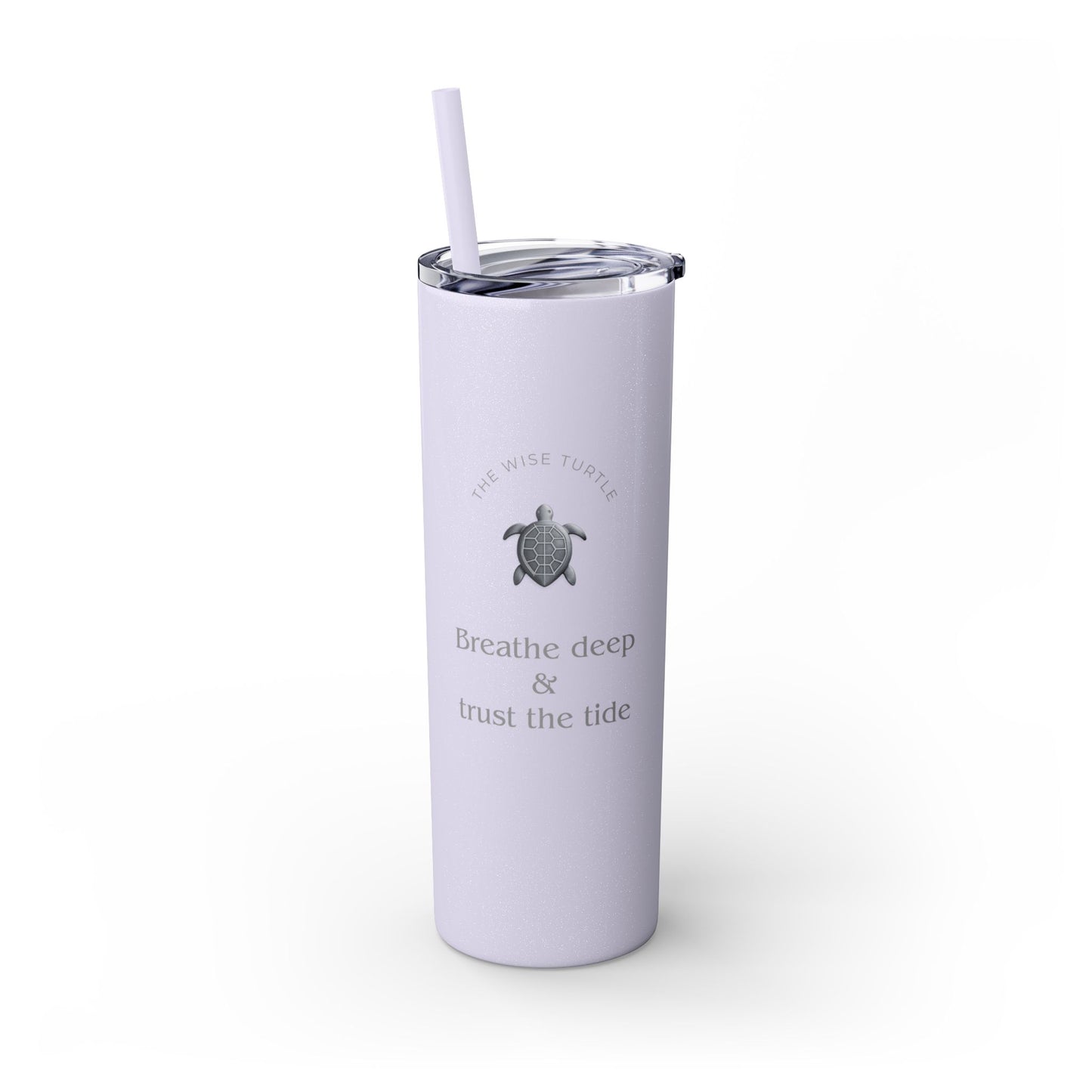 Karma Kups Affirmation Essentials - Turtle - Skinny Tumbler with Straw, 20oz