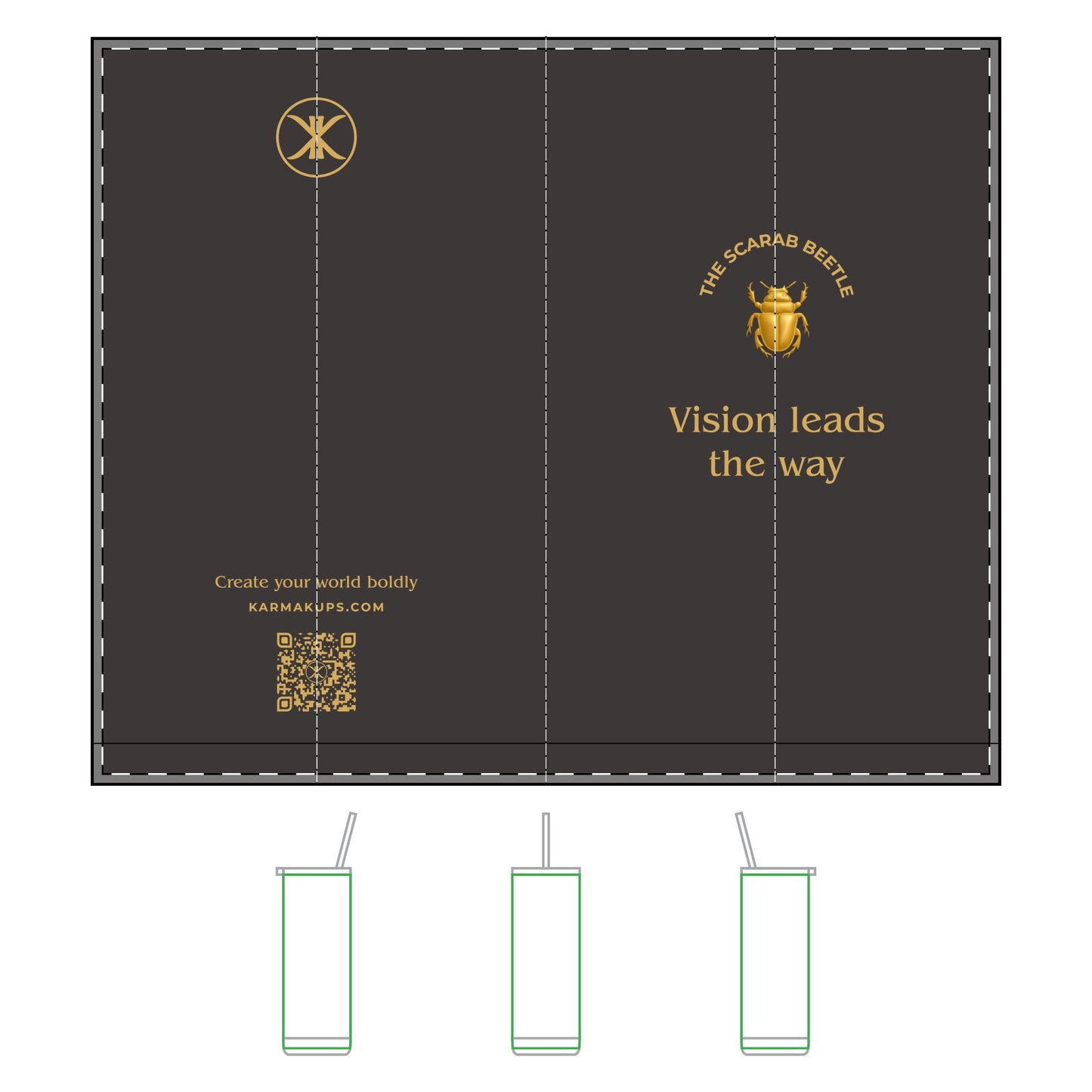 Affirmation Essentials - Scarab Beetle - Maker Sip Tumbler,  20oz