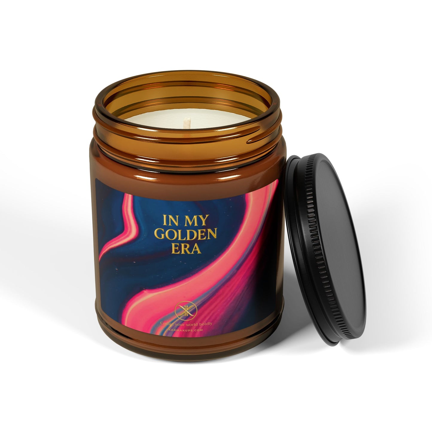 Scented Soy Candle (Multi-Size, Amber Jar)