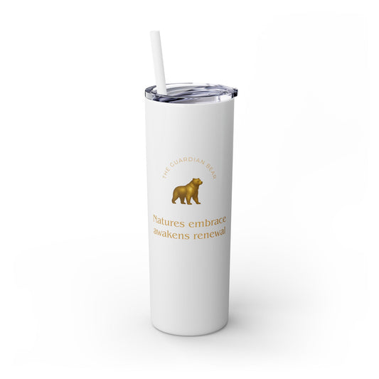 Karma Kups Affirmation Essentials - Bear - Skinny Tumbler with Straw, 20oz