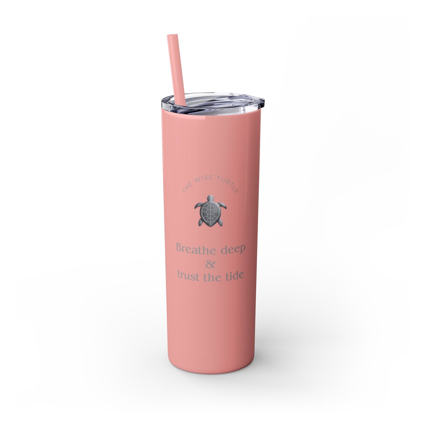 Karma Kups Affirmation Essentials - Turtle - Skinny Tumbler with Straw, 20oz