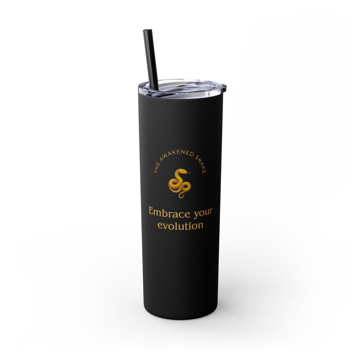 Karma Kups Affirmation Essentials - Snake - Skinny Tumbler with Straw, 20oz