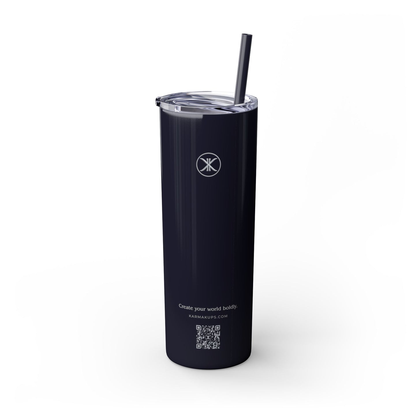 Karma Kups Affirmation Essentials - Hummingbird - Skinny Tumbler with Straw, 20oz