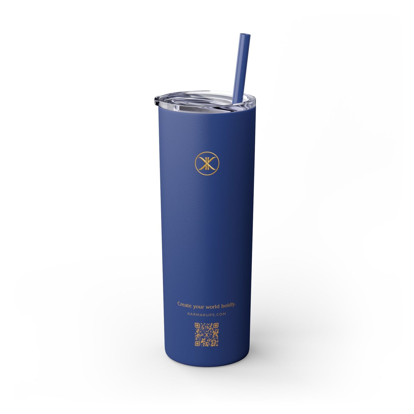 Karma Kups Affirmation Essentials - Hummingbird - Skinny Tumbler with Straw, 20oz