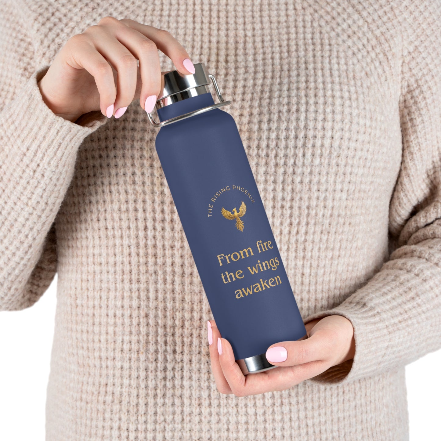 Affirmation Essentials - Phoenix (Go Bold) - Copper Vacuum Insulated Canteen, 22oz