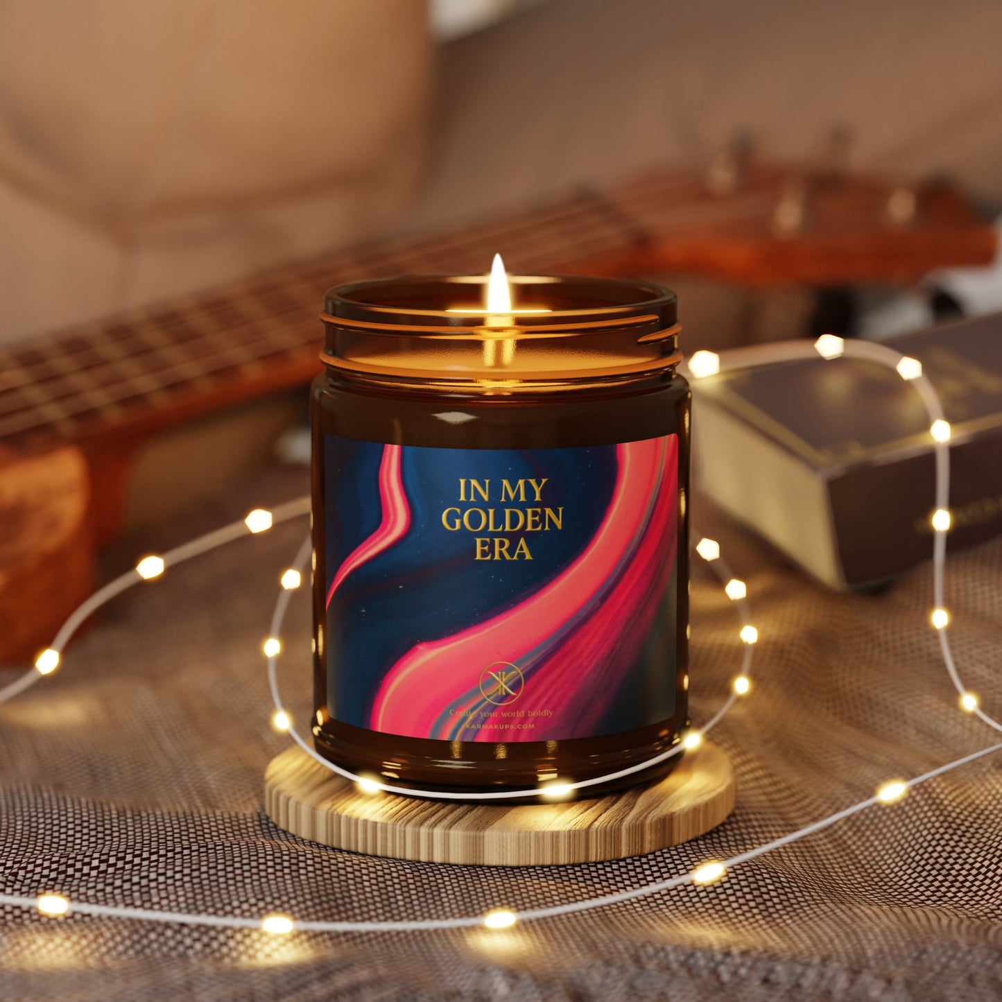 Scented Soy Candle (Multi-Size, Amber Jar)