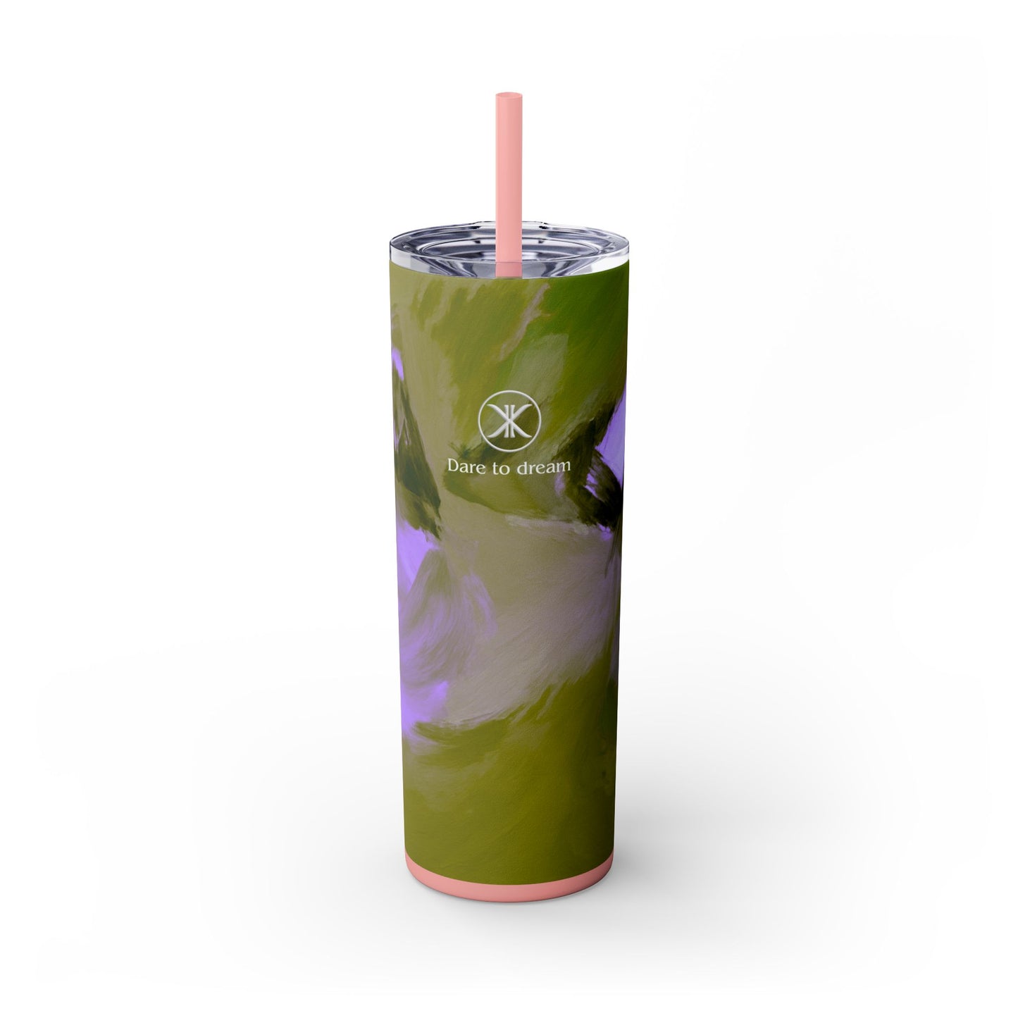 Artist Series - Garden Bloom - Skinny Tumbler with Straw, 20oz