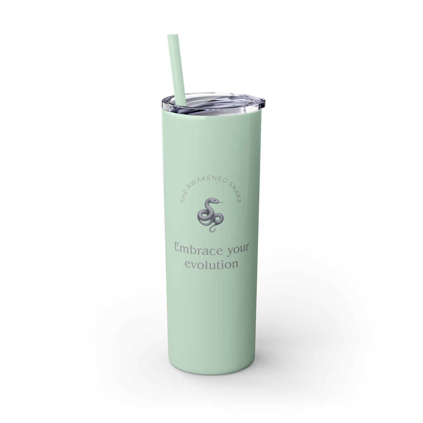 Karma Kups Affirmation Essentials - Snake - Skinny Tumbler with Straw, 20oz