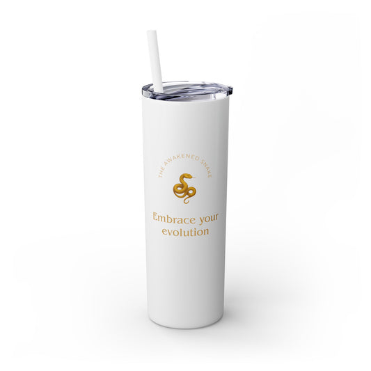 Karma Kups Affirmation Essentials - Snake - Skinny Tumbler with Straw, 20oz