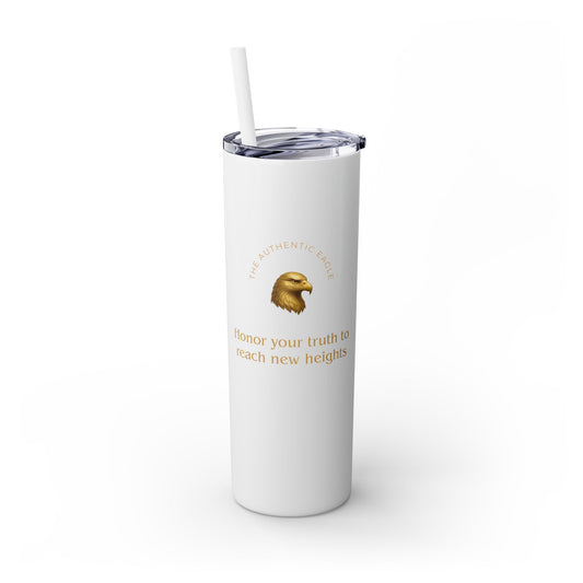 Karma Kups Affirmation Essentials - Eagle - Skinny Tumbler with Straw, 20oz