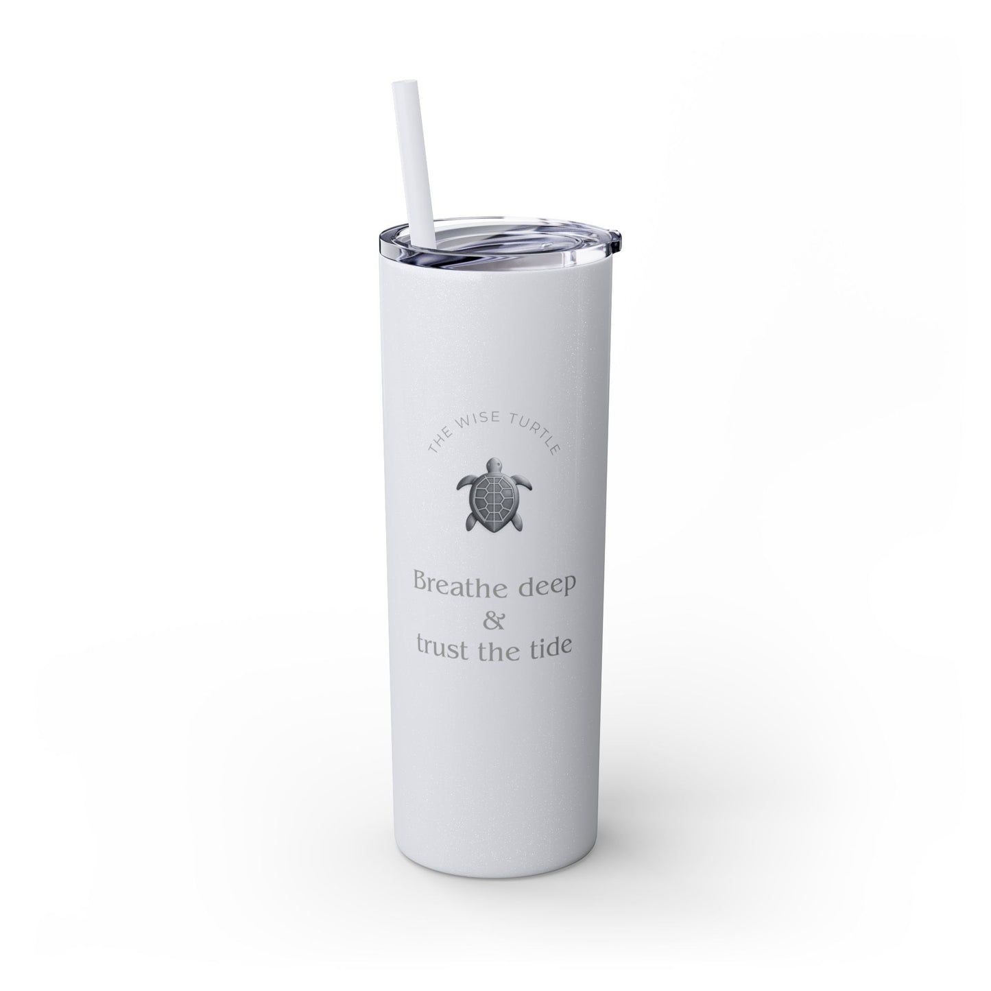 Karma Kups Affirmation Essentials - Turtle - Skinny Tumbler with Straw, 20oz