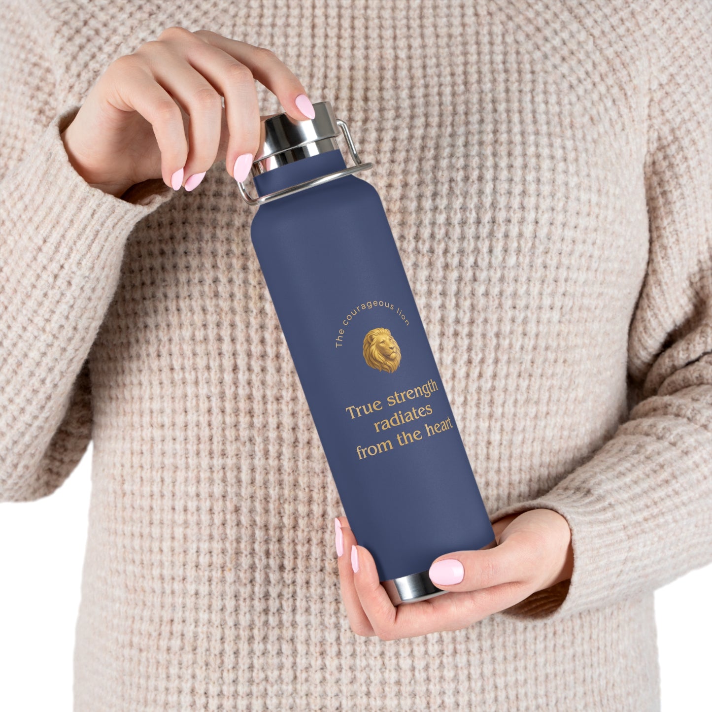 Affirmation Essentials - Lion (Go Bold) - Copper Vacuum Insulated Canteen, 22oz
