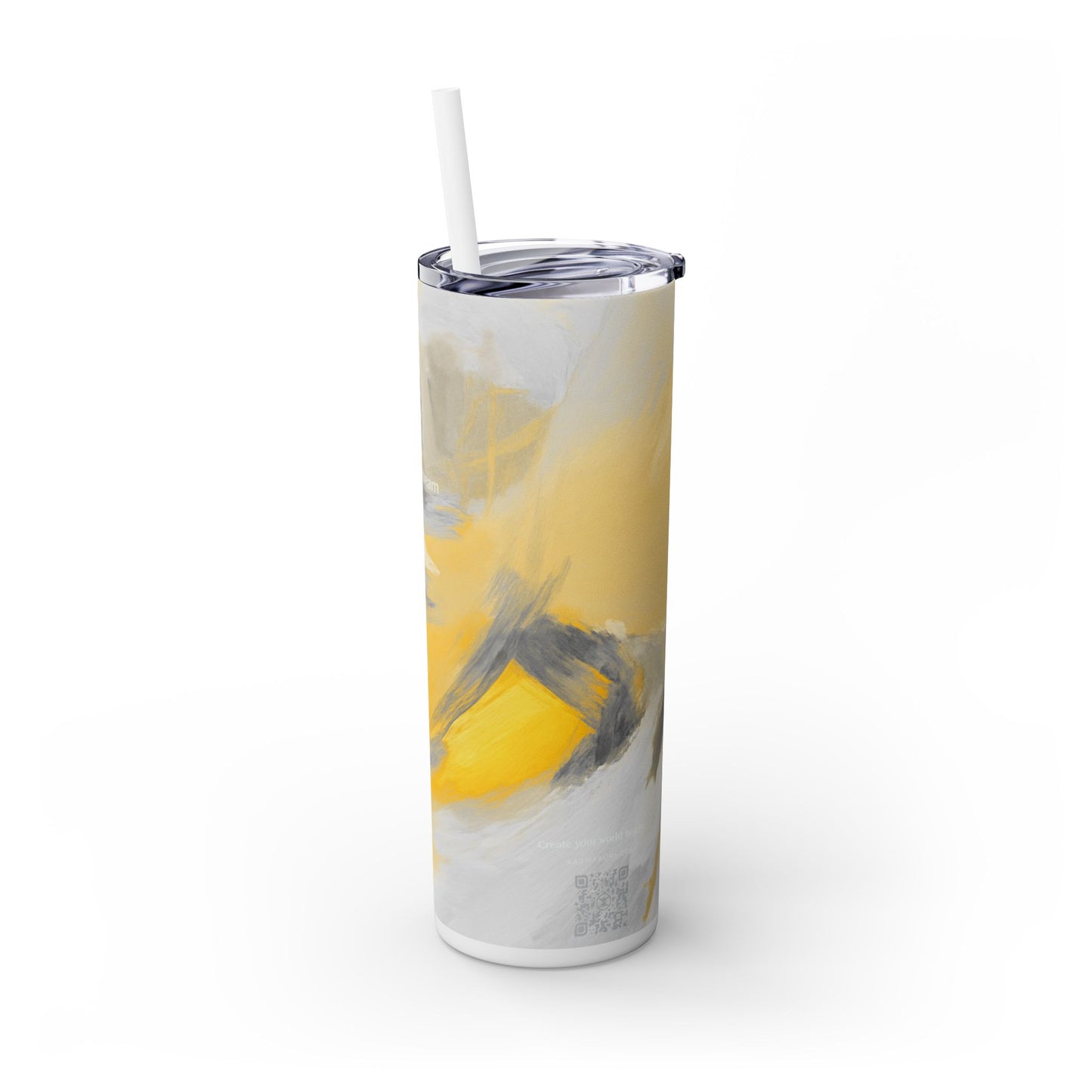 Artist Series - Silver Star - Skinny Tumbler with Straw, 20oz