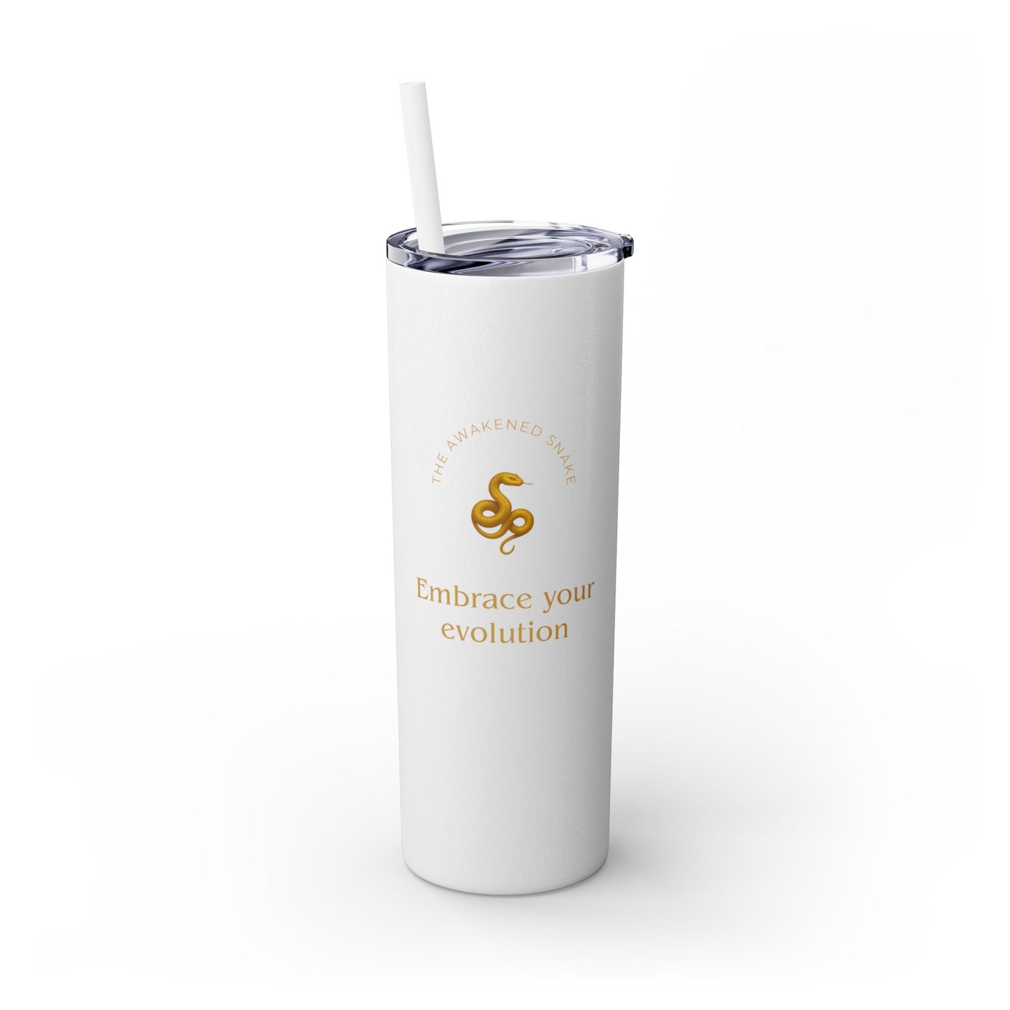 Karma Kups Affirmation Essentials - Snake - Skinny Tumbler with Straw, 20oz