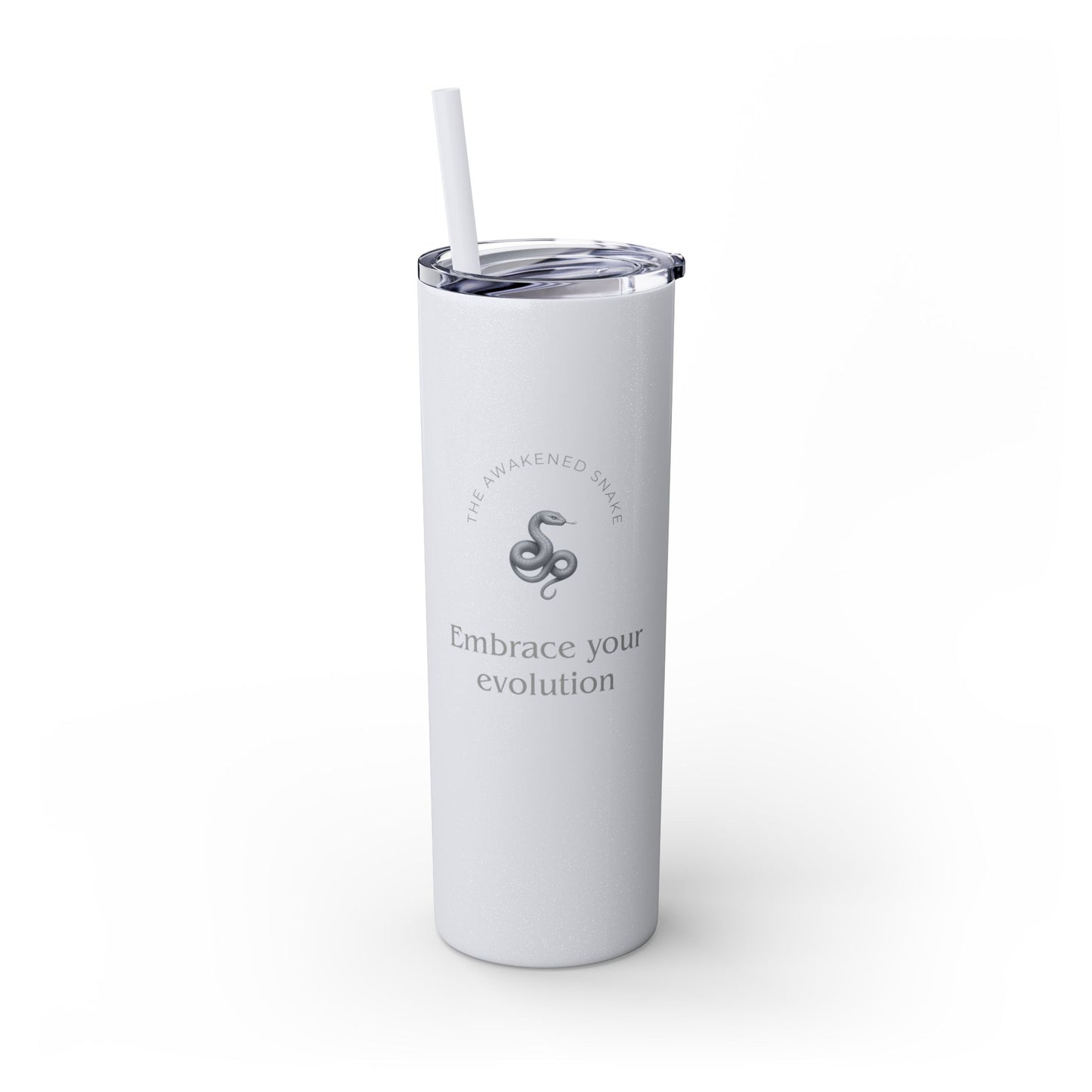 Karma Kups Affirmation Essentials - Snake - Skinny Tumbler with Straw, 20oz