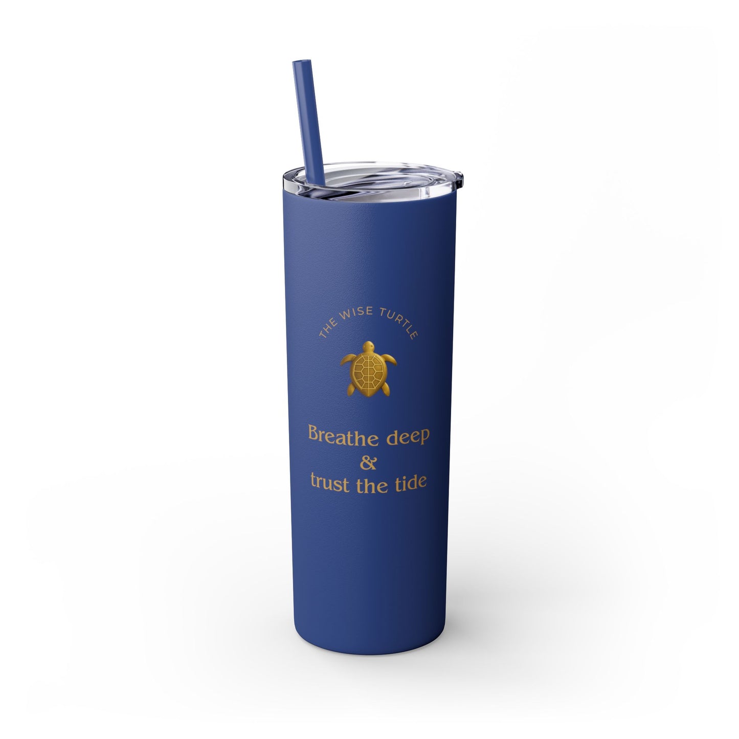 Karma Kups Affirmation Essentials - Turtle - Skinny Tumbler with Straw, 20oz