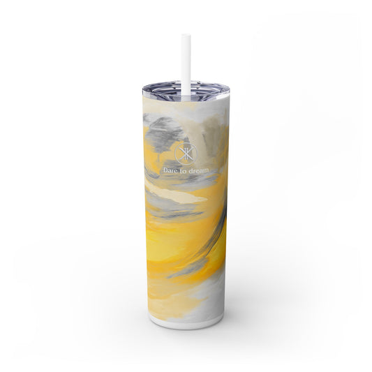 Artist Series - Silver Star - Skinny Tumbler with Straw, 20oz